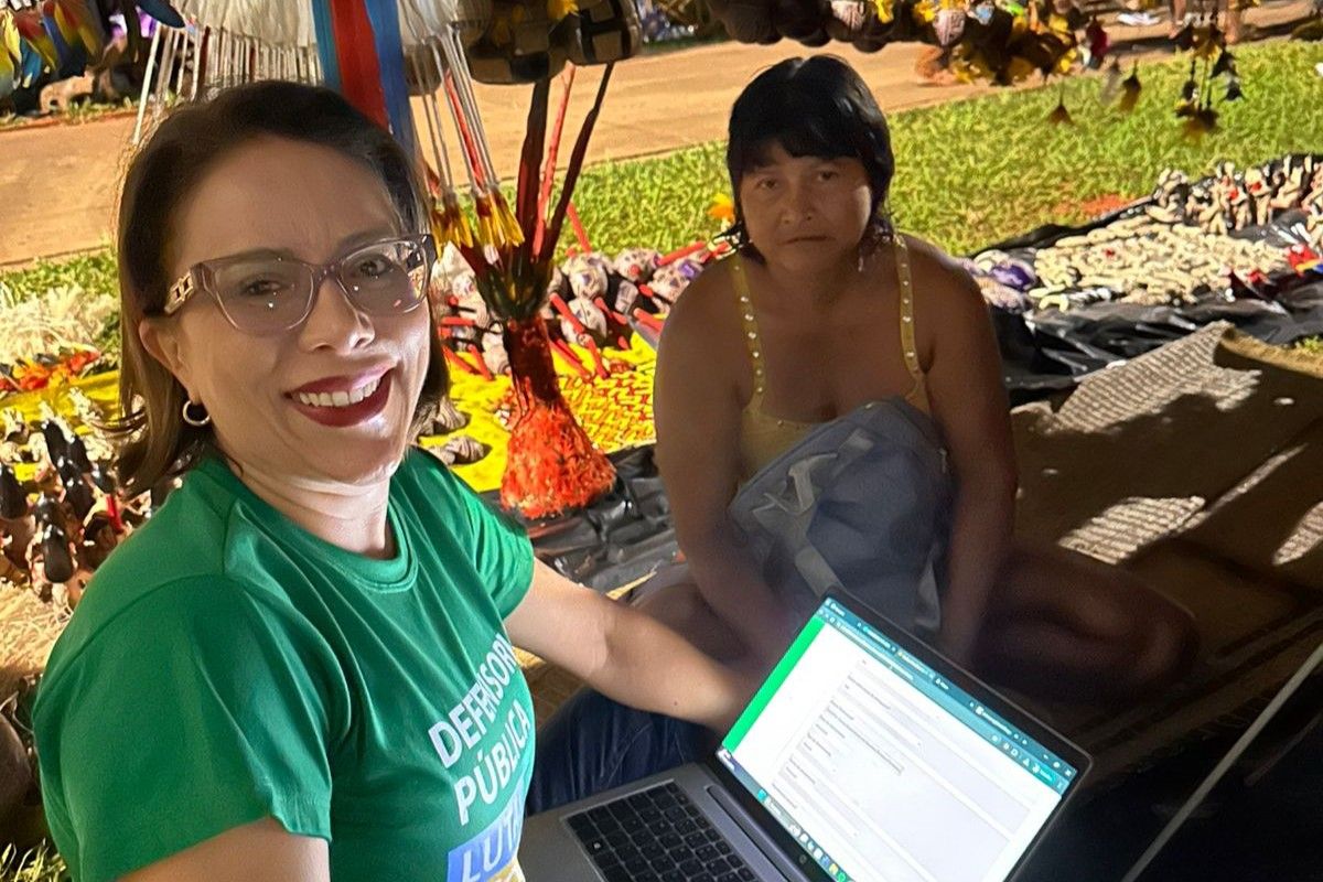 A defensora pública Letícia Amorim atua como cooordenadora do Nucora e representa a DPE-TO no evento