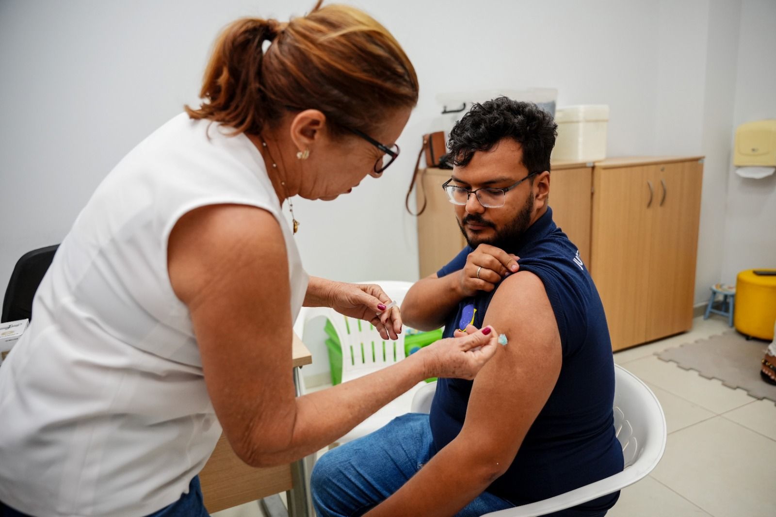 Vacinação também foi disponibilizada durante a ação