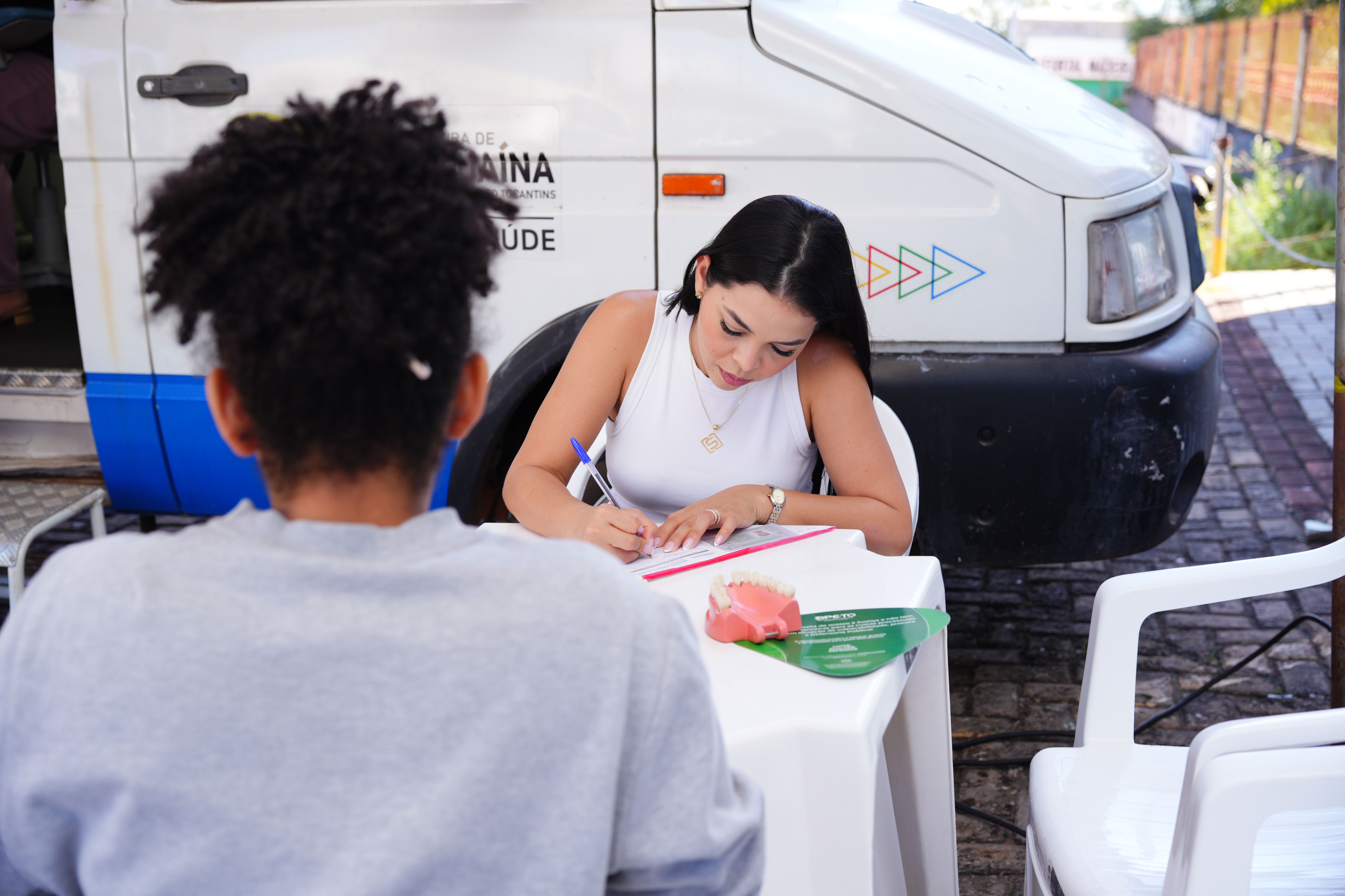 Atendimento da equipe da Secretaria Municipal de Saúde