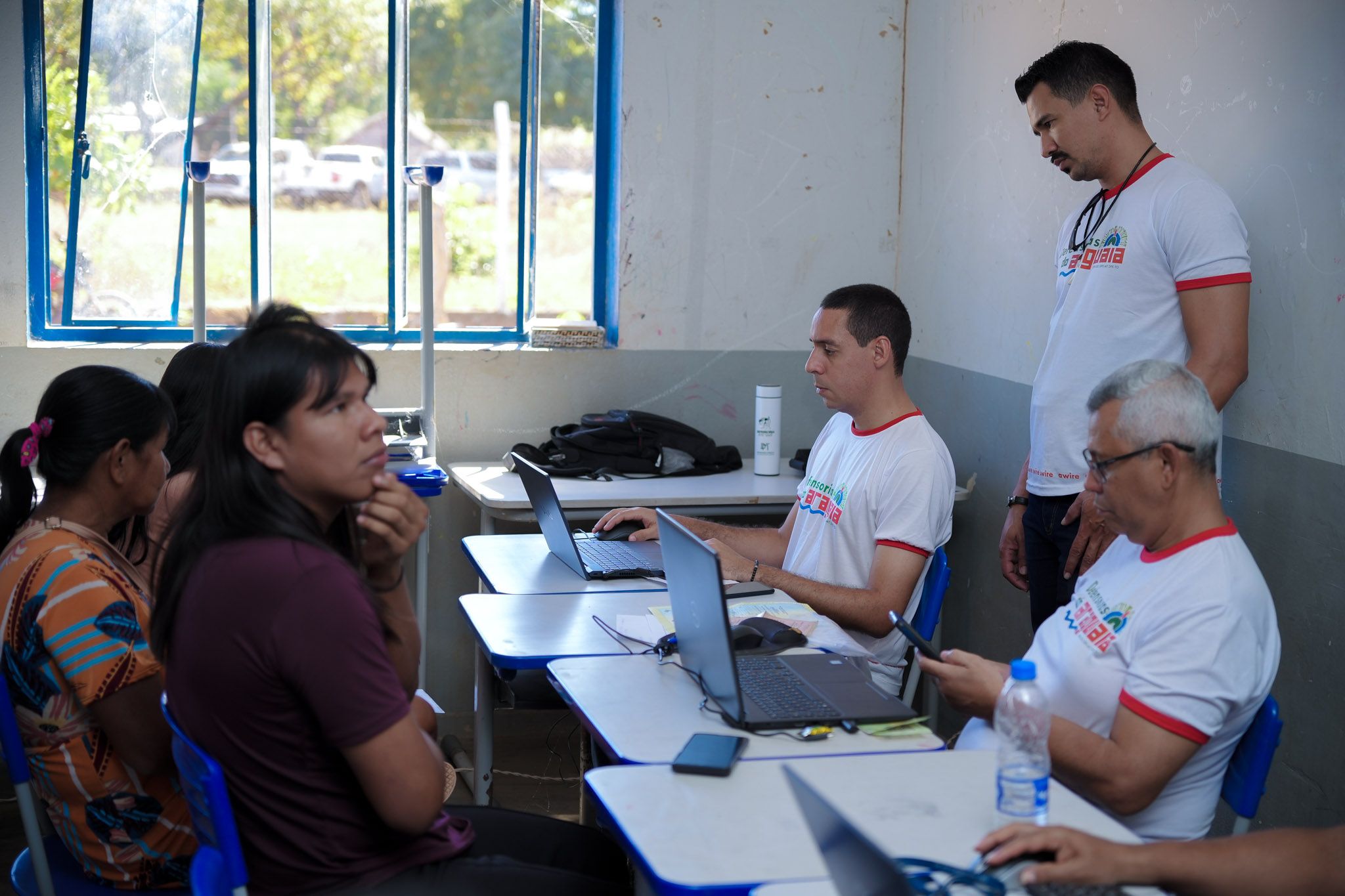 Atendimento do INSS, parceiro da DPE-TO no atendimento na Aldeia Santa Isabel do Morro