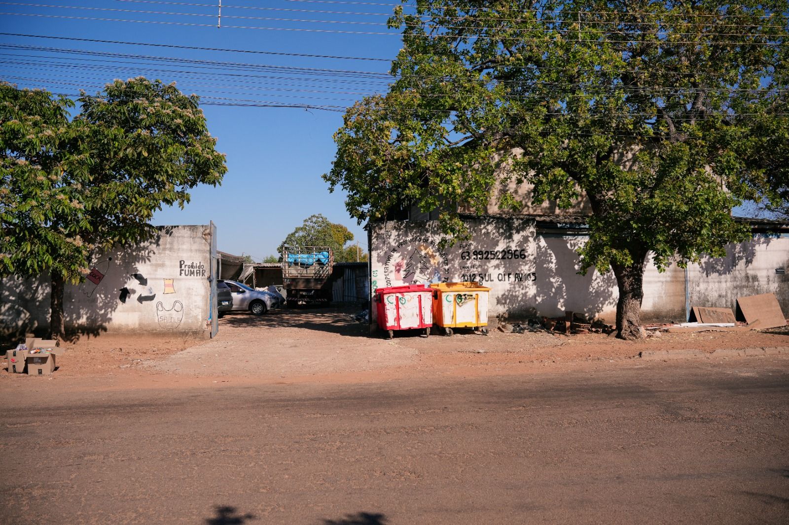 cooperativa está situada na região sul de Palmas e movimenta cerca de 40 toneladas de material reciclado por mês