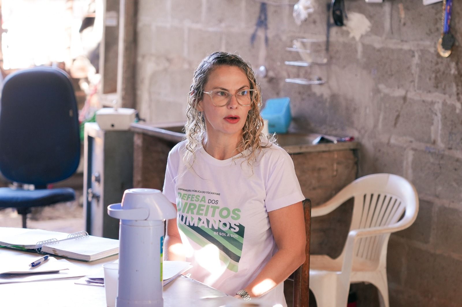 A cooordenadora do NDDH, defensora pública Franciana Di Fátima Cardoso Costa destacou a participação de pessoas idosas, ou seja, também é uma ação inclusiva