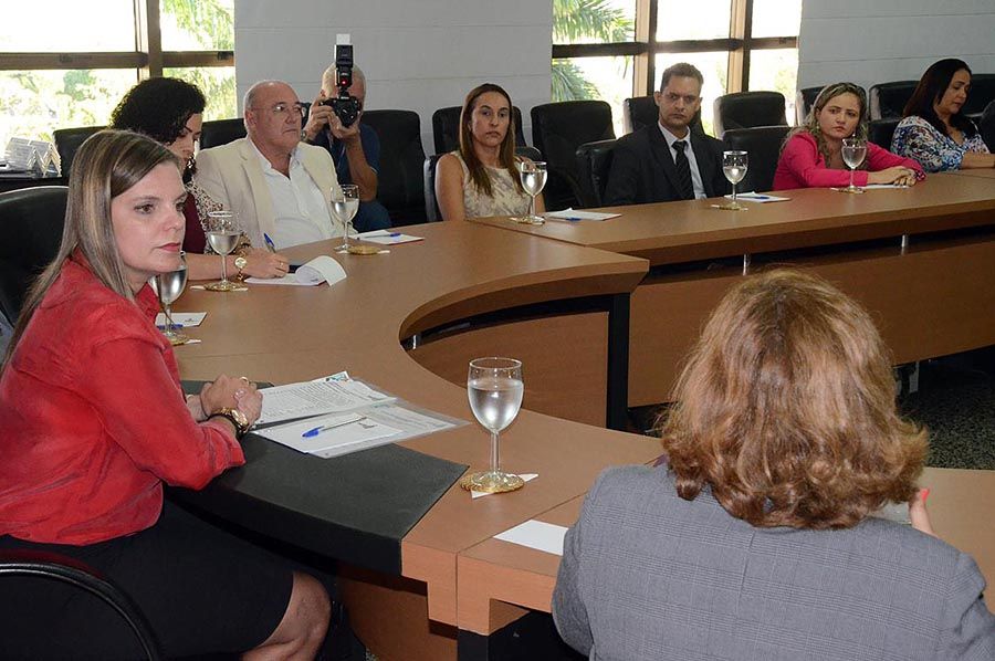 Reunião com a Secretária Nacional de enfrentamento violencia contra mulher no Palácio Araguaia