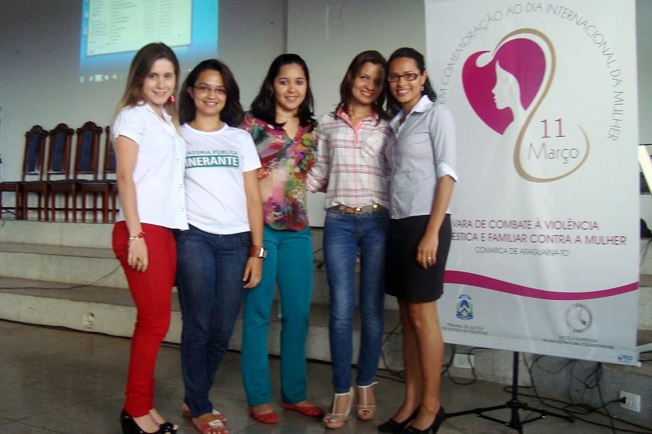 Servidoras da DPE Araguaína em evento do Tribunal de Justiça.