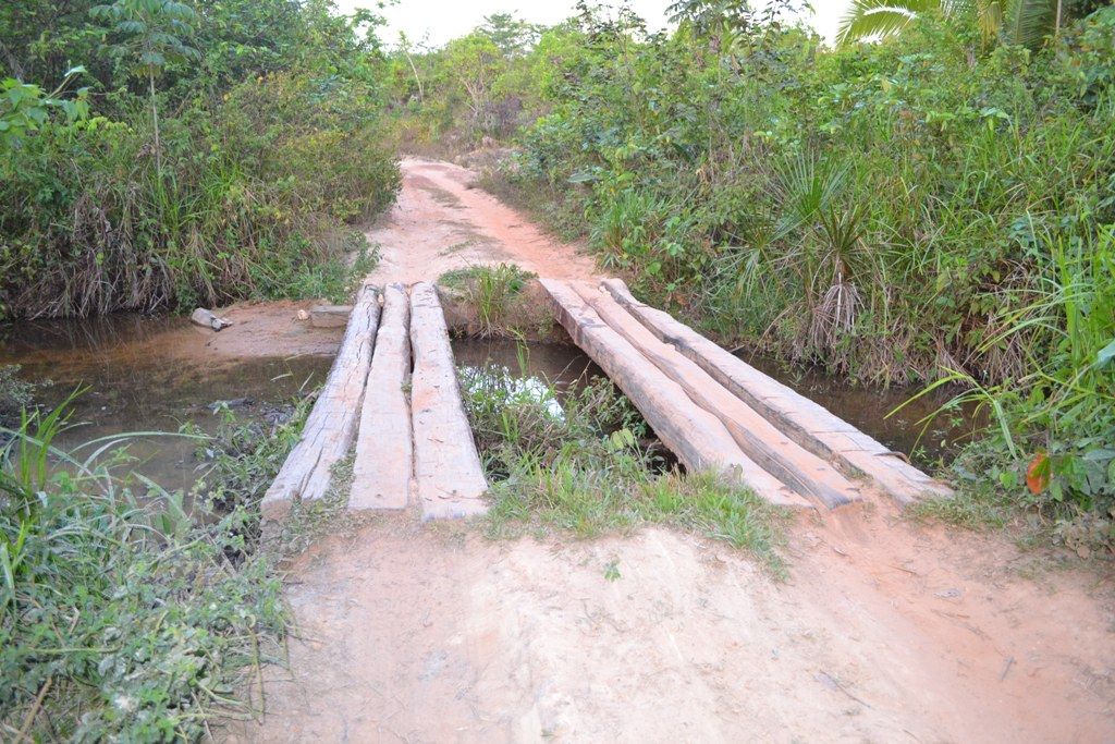 Diversas pontes em situação precária.